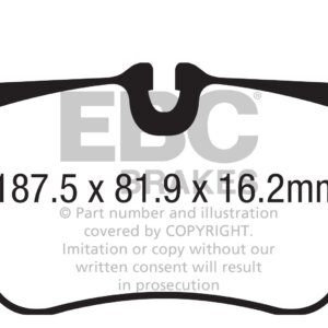 EBC Redstuff zadnje zavorne ploščice za Porsche 911