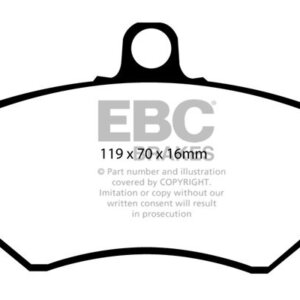 EBC Redstuff sprednje zavorne ploščice za SEAT Cordoba, VW Golf