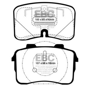 EBC Redstuff sprednje zavorne ploščice za Audi V8, Audi 100