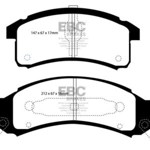EBC Yellowstuff sprednje zavorne ploščice za Cadillac Allante, Pontiac Firebird