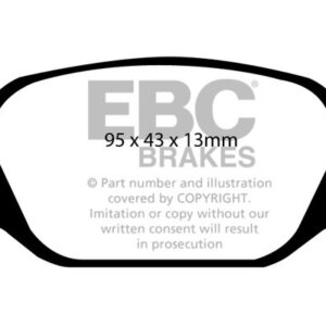 EBC Yellowstuff zadnje zavorne ploščice za Abarth 500, Abarth 695