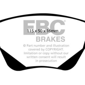 EBC Yellowstuff zadnje zavorne ploščice za Ford Mondeo, Jaguar X-Type