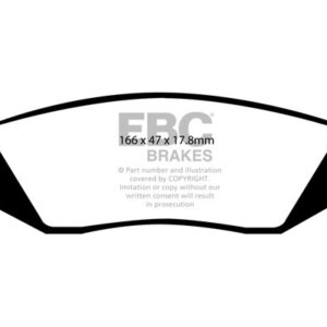 EBC Yellowstuff zadnje zavorne ploščice za RAM 1500, Dodge RAM