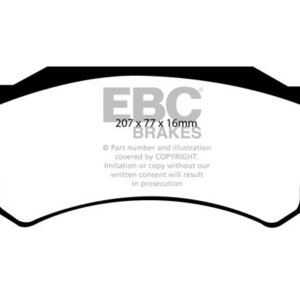 EBC Yellowstuff sprednje zavorne ploščice za Dodge RAM