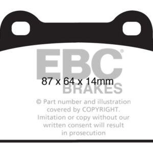 EBC Yellowstuff zadnje zavorne ploščice za Mitsubishi Lancer