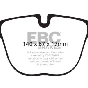 EBC Yellowstuff zadnje zavorne ploščice za BMW X5, BMW X6