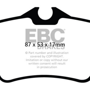 EBC Yellowstuff zadnje zavorne ploščice za Peugeot 308
