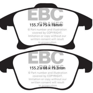 EBC Yellowstuff sprednje zavorne ploščice za Ford Fusion, Ford Mondeo