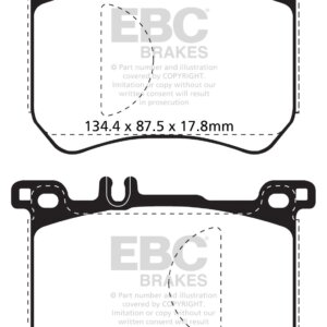 EBC Yellowstuff sprednje zavorne ploščice za Mercedes-Benz S-Class, Mercedes-Benz SL