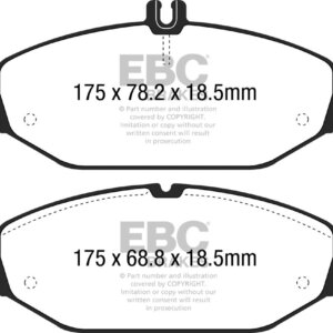 EBC Yellowstuff sprednje zavorne ploščice za Mercedes-Benz E-Class, Mercedes-Benz C-Class