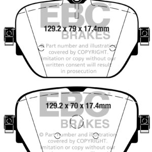 EBC Yellowstuff zadnje zavorne ploščice za Mercedes-Benz E-Class, Mercedes-Benz GLC-Class