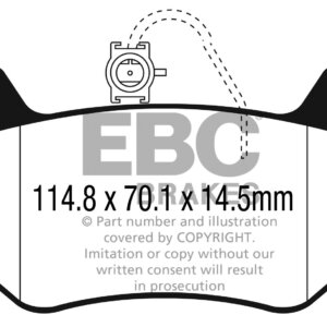 EBC Yellowstuff zadnje zavorne ploščice za Alfa Romeo Giulia, Alfa Romeo Stelvio