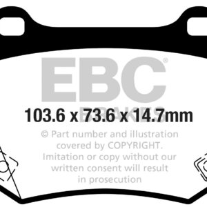 EBC Yellowstuff zadnje zavorne ploščice za Subaru WRX