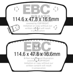 EBC Yellowstuff zadnje zavorne ploščice za Cadillac XT5, Chevrolet Camaro