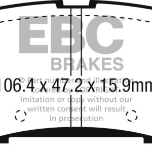 EBC Yellowstuff zadnje zavorne ploščice za Opel Insignia