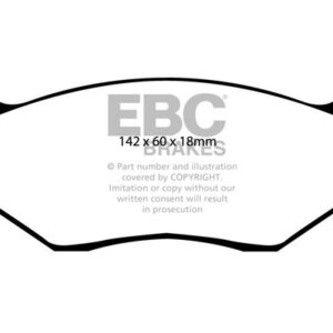 EBC Yellowstuff sprednje zavorne ploščice za Dodge Charger