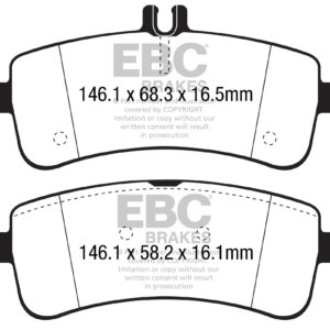 EBC Bluestuff NDX zadnje zavorne ploščice za Mercedes-Benz AMG GT, Mercedes-Benz C-Class