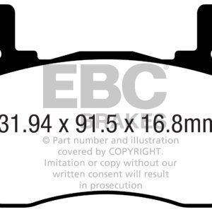EBC Bluestuff NDX zadnje zavorne ploščice za KIA Stinger