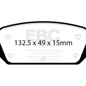 EBC Bluestuff NDX zadnje zavorne ploščice za Tesla Model 3, Tesla Model Y