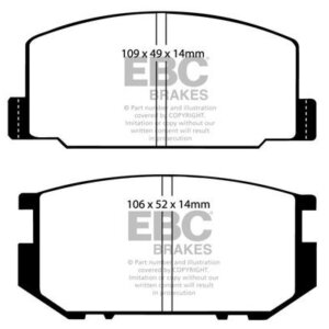 EBC Ultimax sprednje zavorne ploščice za Daihatsu Charmant, Toyota Carina II