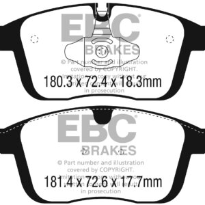 EBC Greenstuff 6000 sprednje zavorne ploščice za Volvo XC60