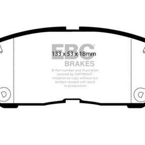 EBC Greenstuff 6000 sprednje zavorne ploščice za Toyota Camry, Toyota Prius