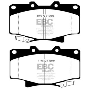 EBC Greenstuff 6000 sprednje zavorne ploščice za Toyota 4Runner, Mazda 6