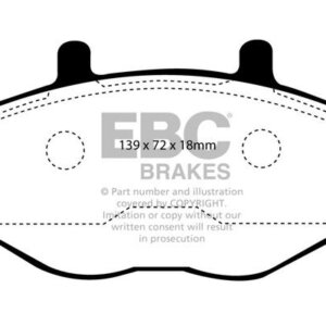 EBC Ultimax sprednje zavorne ploščice za Ford Transit