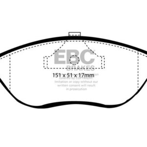 EBC Ultimax sprednje zavorne ploščice za Volvo 480, Volvo 440