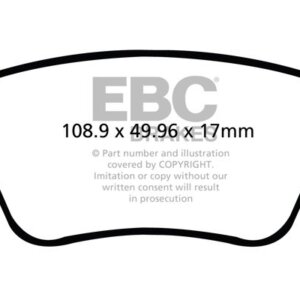 EBC Ultimax zadnje zavorne ploščice za Toyota Avensis