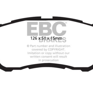 EBC Ultimax sprednje zavorne ploščice za Daihatsu Sirion, Daihatsu Materia