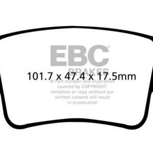 EBC Ultimax zadnje zavorne ploščice za Abarth Punto Evo