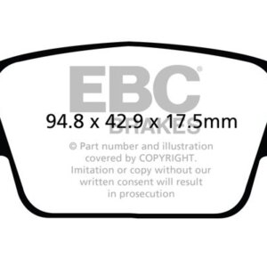 EBC Ultimax zadnje zavorne ploščice za Alfa Romeo Mito