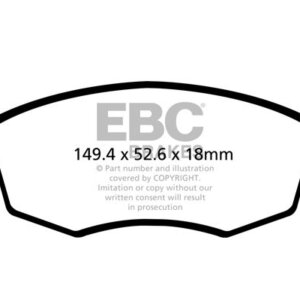 EBC Ultimax sprednje zavorne ploščice za FIAT Panda, Lancia Ypsilon