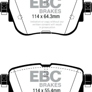EBC Ultimax zadnje zavorne ploščice za Mercedes-Benz E-Class