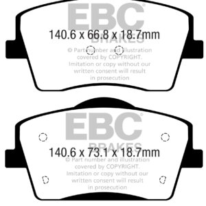 EBC Ultimax sprednje zavorne ploščice za Volvo XC40