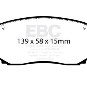EBC Ultimax zadnje zavorne ploščice za Mitsubishi Outlander, Mazda CX-5