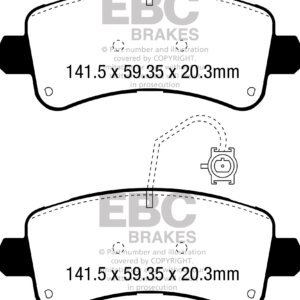 EBC Ultimax zadnje zavorne ploščice za Fiat Ducato, FIAT Ducato