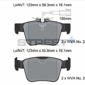 Pagid Street+ zadnje zavorne ploščice za Alfa Romeo Stelvio, Alfa Romeo Giulia
