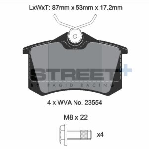 Pagid Street+ zadnje zavorne ploščice za VW Beetle, VW Corrado