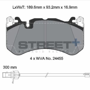 Pagid Street+ sprednje zavorne ploščice za Chevrolet Camaro, Audi A6