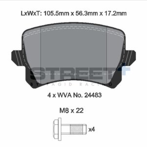 Pagid Street+ zadnje zavorne ploščice za VW CC, VW Passat CC