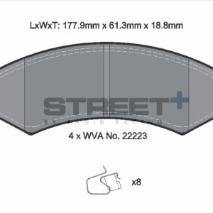 Pagid Street+ sprednje zavorne ploščice za RAM 1500, Jeep Wrangler