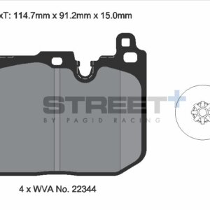 Pagid Street+ sprednje zavorne ploščice za BMW 1, Mini MINI Convertible