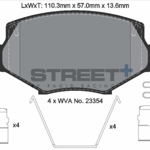 Pagid Street+ sprednje zavorne ploščice za Mazda MX-5