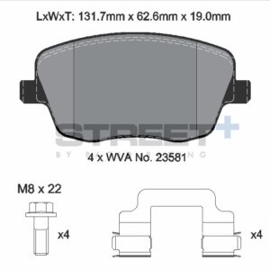 Pagid Street+ sprednje zavorne ploščice za SEAT Cordoba, VW Polo