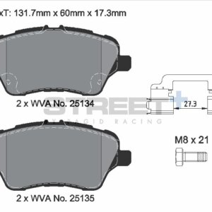 Pagid Street+ sprednje zavorne ploščice za Ford B-Max, Ford Fiesta