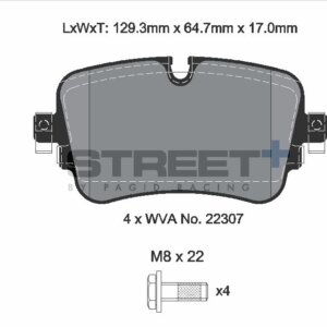 Pagid Street+ zadnje zavorne ploščice za VW Touareg, Audi A6