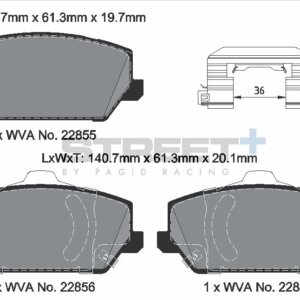 Pagid Street+ sprednje zavorne ploščice za Hyundai Genesis, Hyundai i30