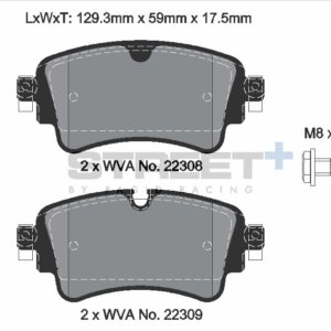 Pagid Street+ zadnje zavorne ploščice za VW Touareg, Audi A4